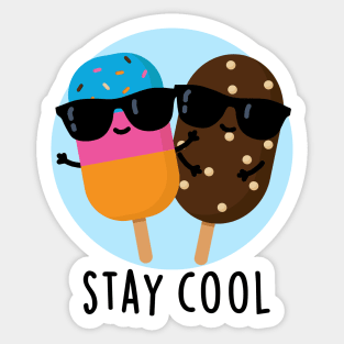 Stay Cool Cute Popsicle Pun Sticker